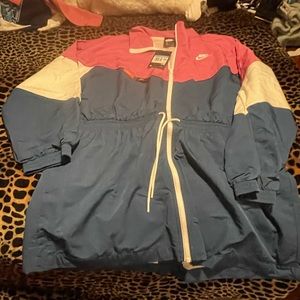 Womens loose fit long wind breaker multi color